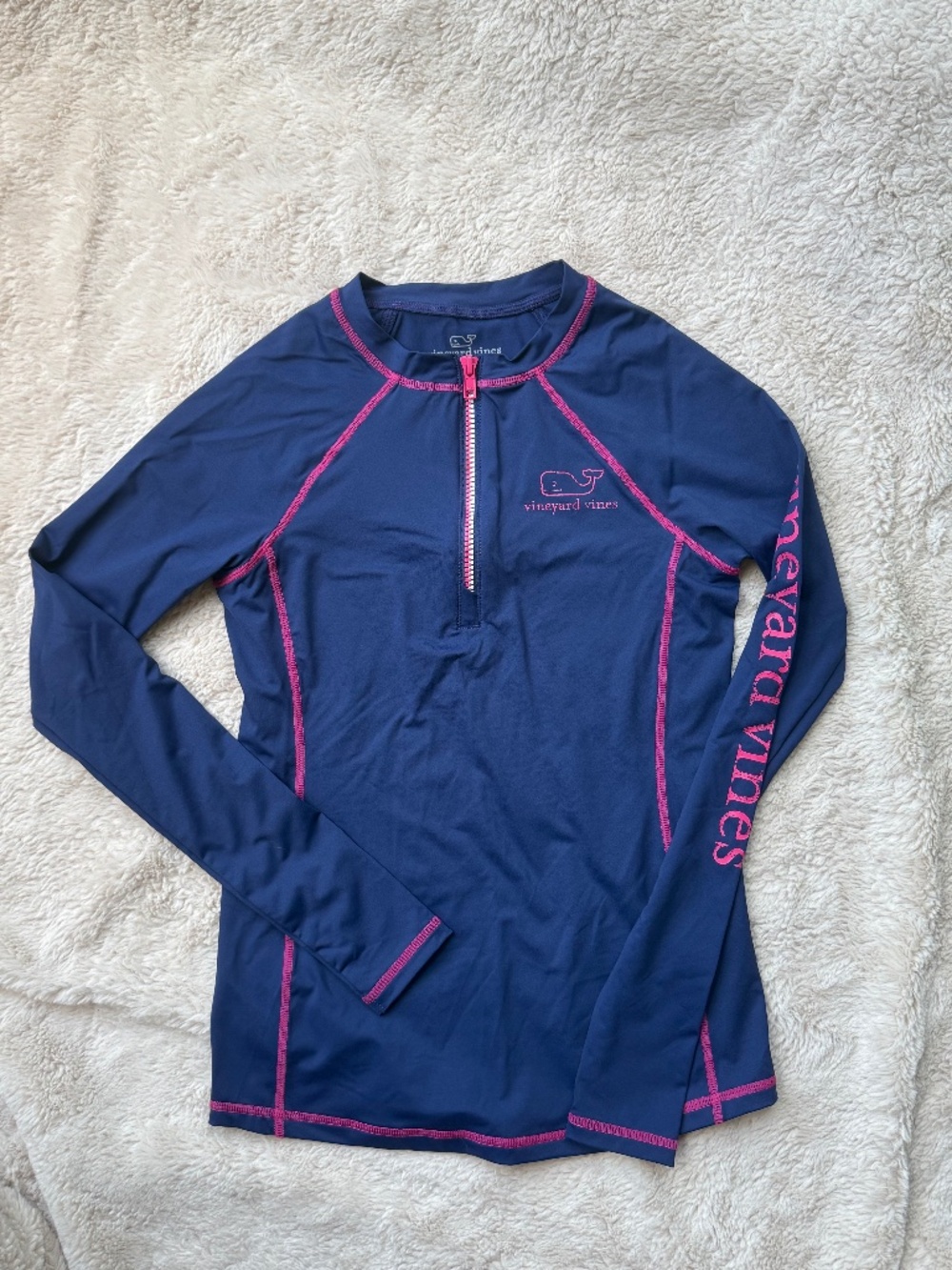 Vineyard Vines Long-Sleeve 1/4 Zip Rash Guard Women's Size XXS